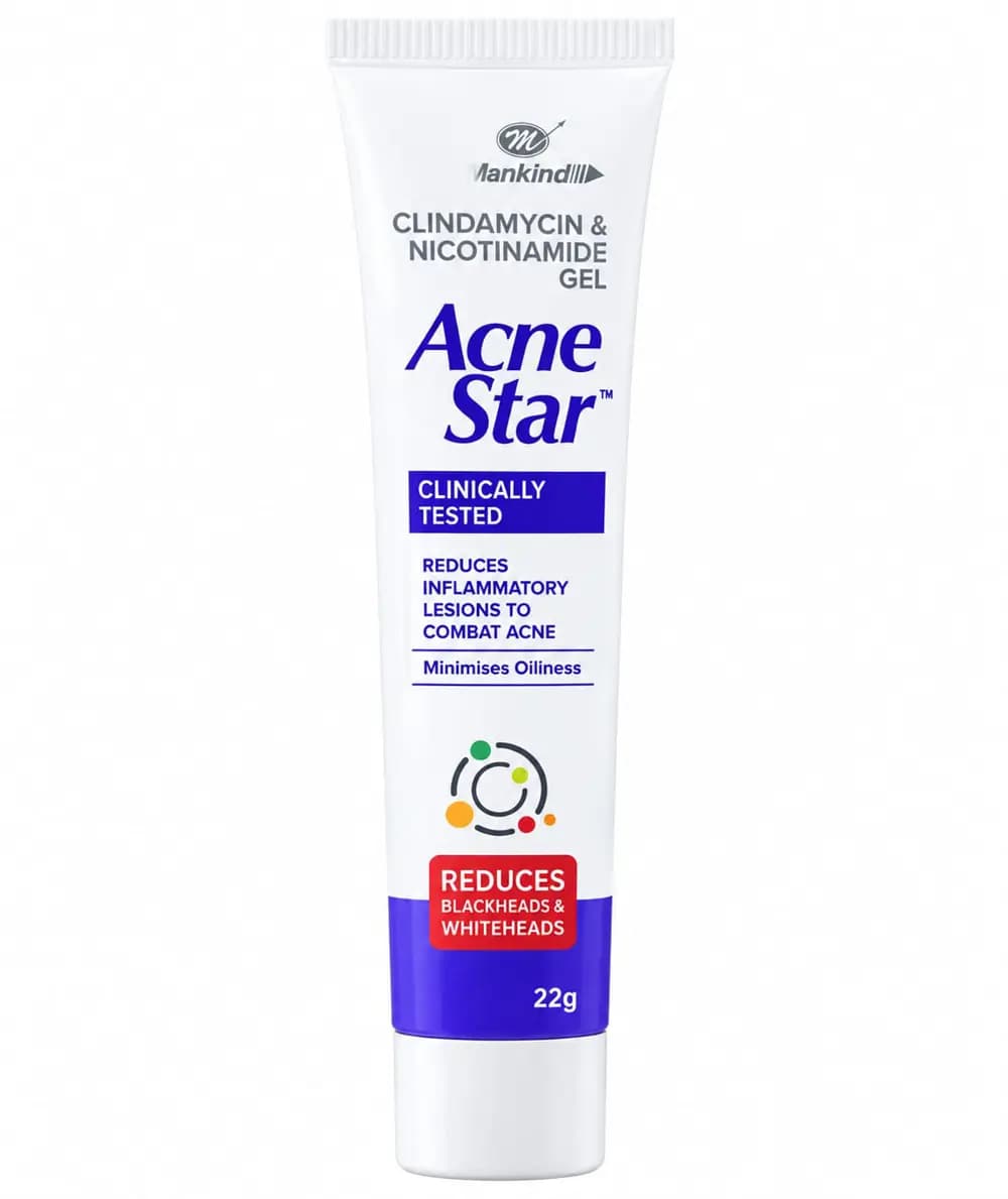 Mankind Acne Star Gel for Pimples, Scars with Fast-Acting Formula-22g